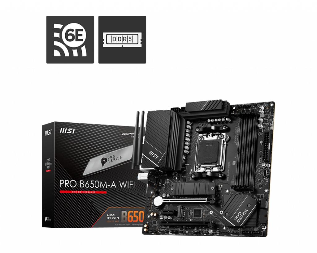 MSI PRO B650M-A WIFI scheda madre AMD B650 Presa di corrente AM5 micro ATX